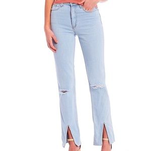 NWT GB Split front distressed jeans